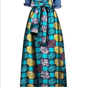 African Print Maxi Skirt